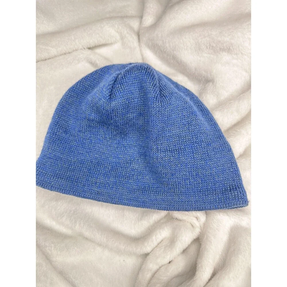 The North Face Hat Beanie OS Blue Knit Mens One Size Outdoor Winter Stretch
